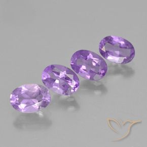 3.00 ct natürliche Mittelviolett Amethyst-Edelsteine, Oval, VS
