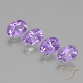3.09 ct natürliche Tiefes Irisviolett Amethyst-Edelsteine, Oval, VVS-VS