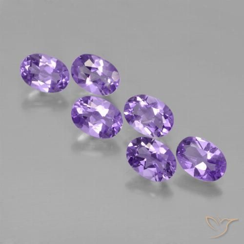 4.07ctw Natürlicher Mittel-helles Violett Amethyst, Oval, VS