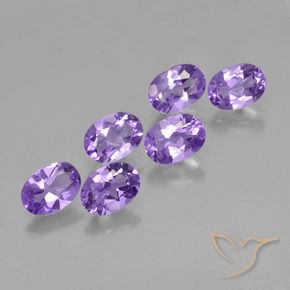 4.07 ct natürliche Mittel-helles Violett Amethyst-Edelsteine, Oval, VS