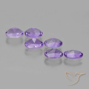 4.07 ct natürliche Mittel-helles Violett Amethyst-Edelsteine, Oval, VS
