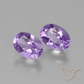 1.53 ct natürliche Mittel-helles Violett Amethyst-Edelsteine, Oval, VVS-VS