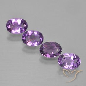 2.71 ct natürliche Mitteldunkles Violettviolett Amethyst-Edelsteine, Oval, VS