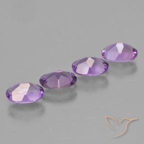 2.71 ct natürliche Mitteldunkles Violettviolett Amethyst-Edelsteine, Oval, VS