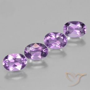 3.05 ct natürliche Lilaisch-violett Amethyst-Edelsteine, Oval, VS