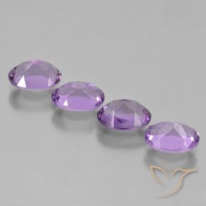 3.05 ct natürliche Lilaisch-violett Amethyst-Edelsteine, Oval, VS
