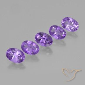 3.73 ct natürliche Mittelviolett Amethyst-Edelsteine, Oval, VS