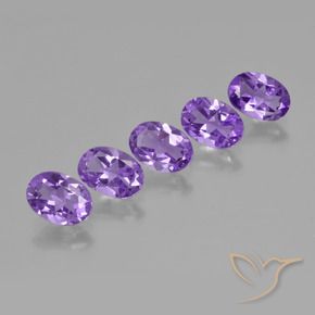 3.02 ct natürliche Mittel-helles Violett Amethyst-Edelsteine, Oval, VS
