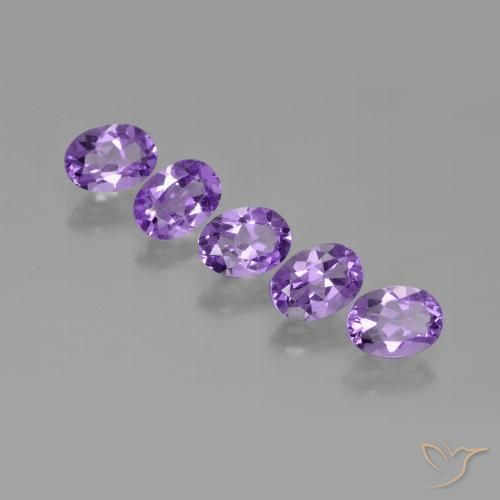 3.36ctw Natürlicher Mittel-helles Violett Amethyst, Oval, VS