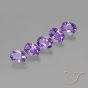 3.36 ct natürliche Mittel-helles Violett Amethyst-Edelsteine, Oval, VS