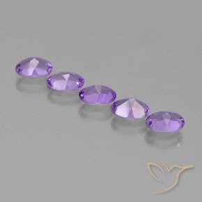 3.36 ct natürliche Mittel-helles Violett Amethyst-Edelsteine, Oval, VS