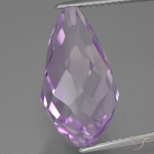 11.48ct Natürlicher Hellrosa Violett Amethyst, Briolette, VS