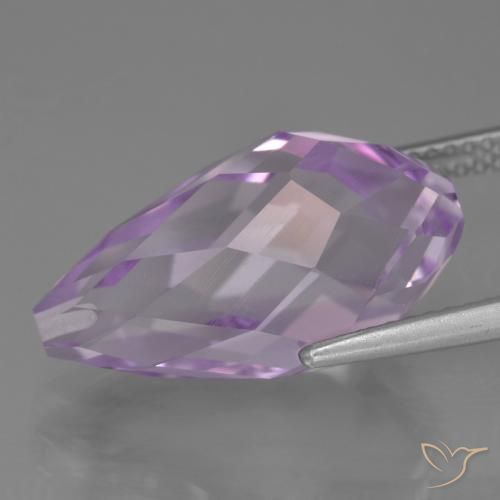 9,17 ctw natürlicher Hellrosa Violett Amethyst, Briolette, VS