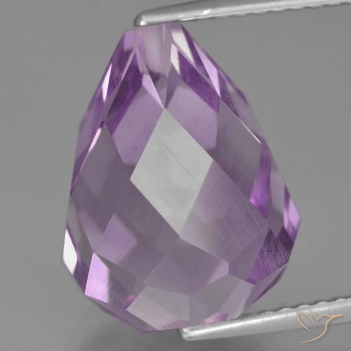 9.36ct Natürlicher Rosaig-violett Amethyst, Briolette, VS