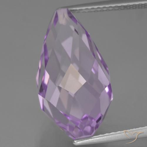 11.68ct Natürlicher Mittelrosa Violett Amethyst, Briolette, VVS-VS