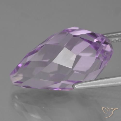 9,17 ctw natürlicher Mittelrosa Violett Amethyst, Briolette, VVS-VS
