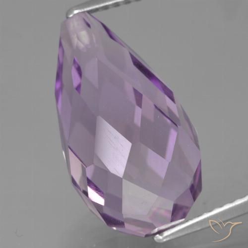 8.81ct Natürlicher Mittelrosa Violett Amethyst, Briolette, VS
