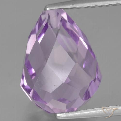 6.36ct Natürlicher Rosa Iris Violett Amethyst, Briolette, VS