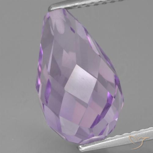 5.94ct Natürlicher Mittelviolett Amethyst, Briolette, VS