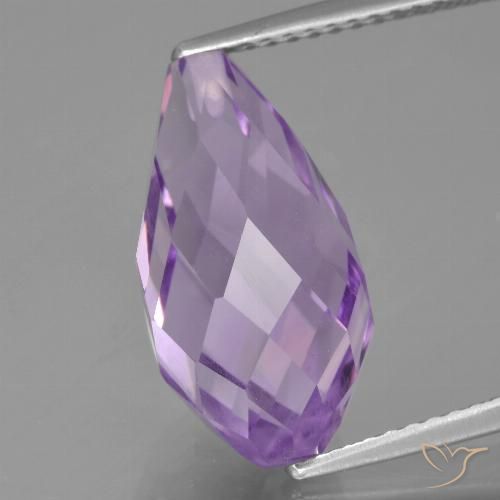 6.76ct Natürlicher Lilaisch-violett Amethyst, Briolette, VS