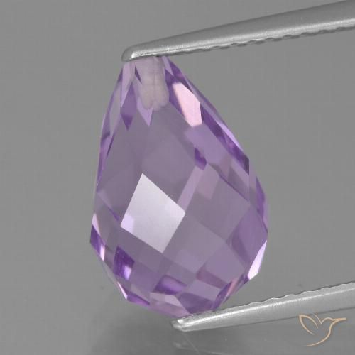 5.22ct Natürlicher Mittelviolett Amethyst, Briolette, VS