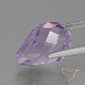 9,17 ctw natürlicher Mittelviolett Amethyst, Briolette, VS