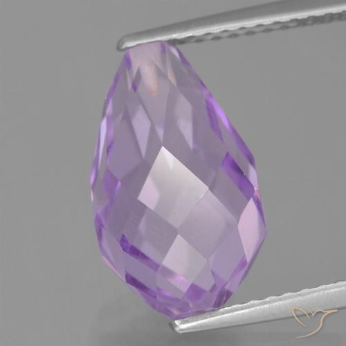 5.70ct Natürlicher Mittelviolett Amethyst, Briolette, VS