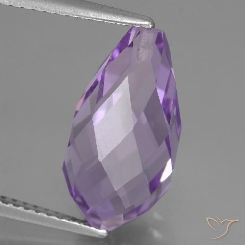 6.89ct Natürlicher Mittelviolett Amethyst, Briolette, VS