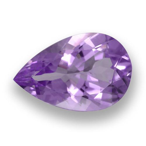 4,49 ctw natürlicher Mittelviolett Amethyst, Birnenform, VVS