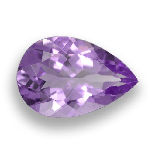 4,49 ctw natürlicher Mittelviolett Amethyst, Birnenform, VVS