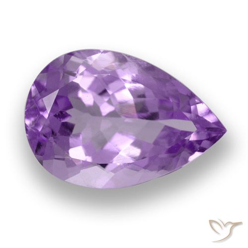 5,23 ctw natürlicher Mittelviolett Amethyst, Birnenform, VVS