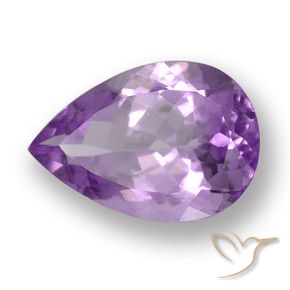 5,23 ctw natürlicher Mittelviolett Amethyst, Birnenform, VVS