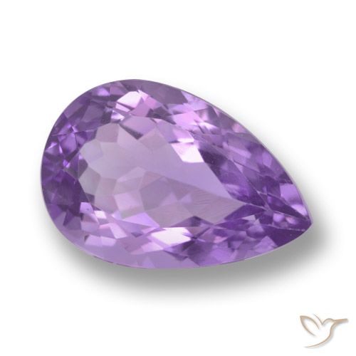 6.11ct Natürlicher Mittelviolett Amethyst, Birnenform, VVS