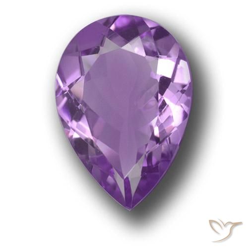 4.67ct Natürlicher Rosaig-violett Amethyst, Birnenform, VVS