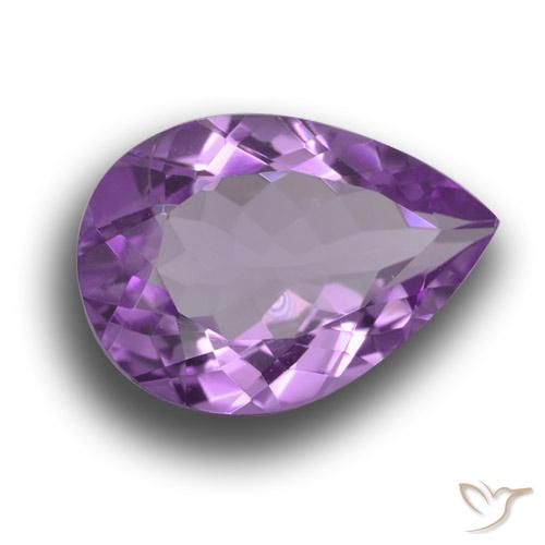9,17 ctw natürlicher Rosaig-violett Amethyst, Birnenform, VVS