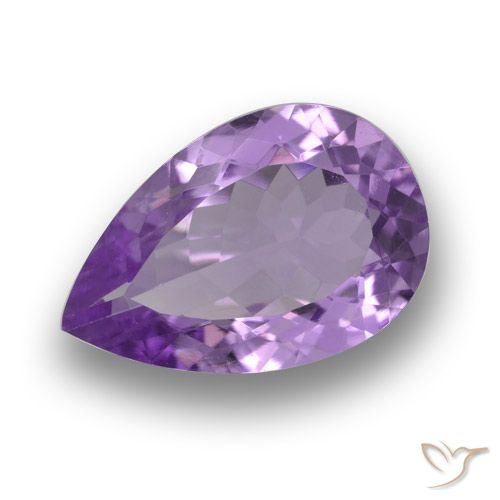 4.85ct Natürlicher Mittelviolett Amethyst, Birnenform, VVS