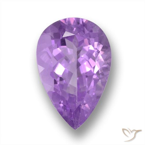 5.37ct Natürlicher Lilaisch-violett Amethyst, Birnenform, VS