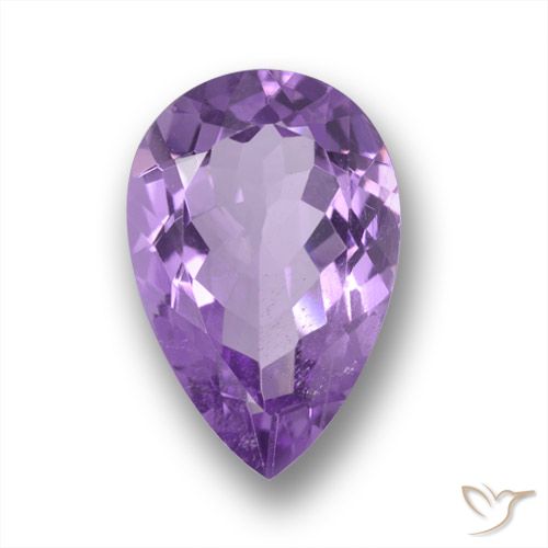 4.90ct Natürlicher Lilaisch-violett Amethyst, Birnenform, VS