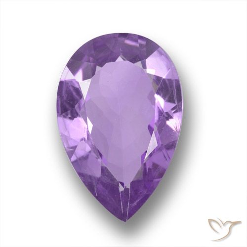 4.20ct Natürlicher Lilaisch-violett Amethyst, Birnenform, VS