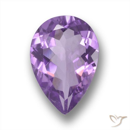 4.62ct Natürlicher Lilaisch-violett Amethyst, Birnenform, VS