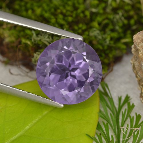 4.80ct Natürlicher Mittelviolett Amethyst, Runden, VVS