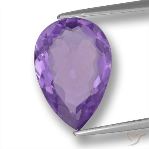 4.81ct Natürlicher Mittelviolett Amethyst, Birnenform, VVS-VS