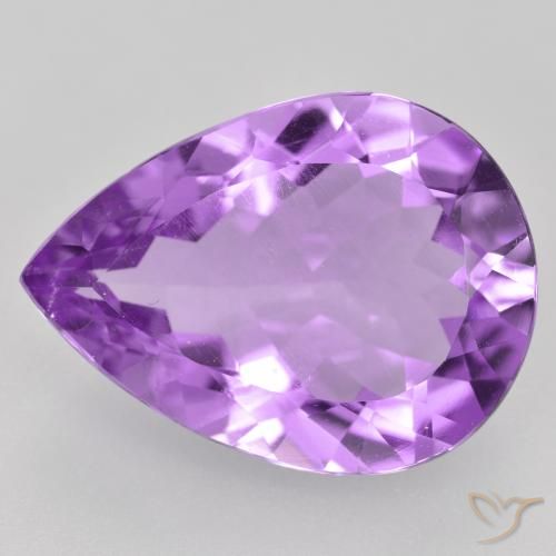 7.71ct Natürlicher Rosaig-violett Amethyst, Birnenform, VVS-VS
