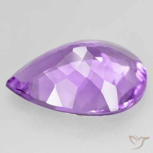 9,17 ctw natürlicher Rosaig-violett Amethyst, Birnenform, VVS-VS