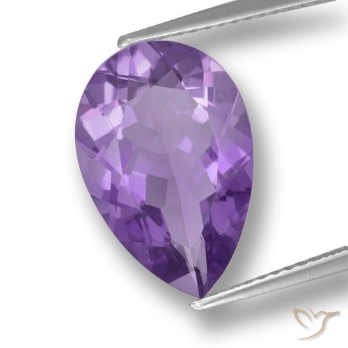 4.60ct Natürlicher tiefviolett Amethyst, Birnenform, VVS