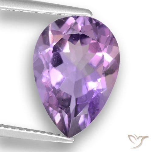 5.07ct Natürlicher Lilaisch-violett Amethyst, Birnenform, VVS-VS