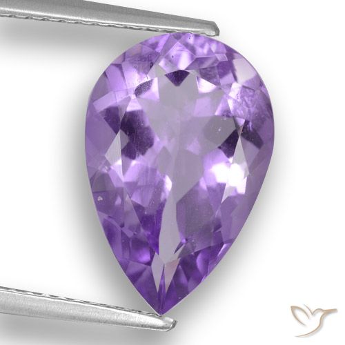 4.33ct Natürlicher Mittelviolett Amethyst, Birnenform, VVS