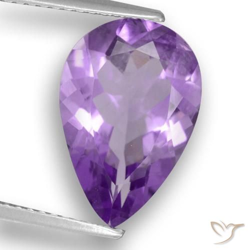 4.34ct Natürlicher tiefviolett Amethyst, Birnenform, VVS-VS