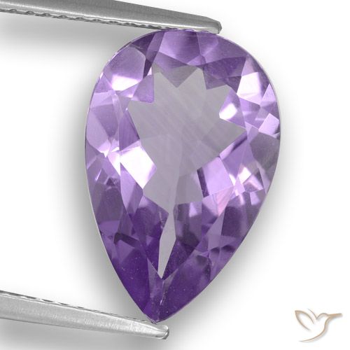 4.55ct Natürlicher Mittelviolett Amethyst, Birnenform, VS