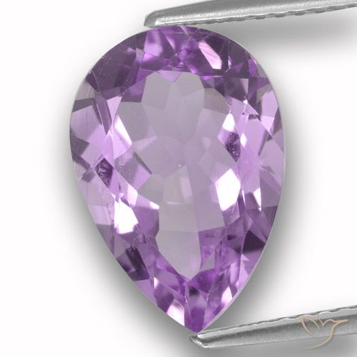 3.72ct Natürlicher Mittelrosa Violett Amethyst, Birnenform, VVS-VS